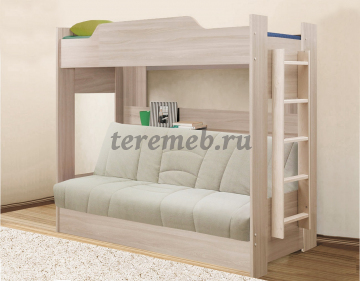 Кровать двухъярусная с диваном Боровичи (дуб сонома) - фото товара, ракурс 6