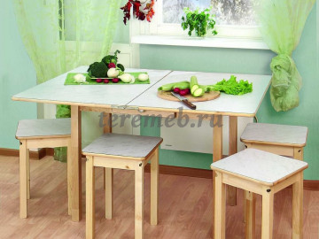 Табурет КМ 001.02 Элегия, Материалы: Дерево; ЛДСП; Постформинг, Цвета каркаса: Снег, Лак, Вишня, Орех, Венге, Цвета сиденья: Мрамор, Бук, Вишня