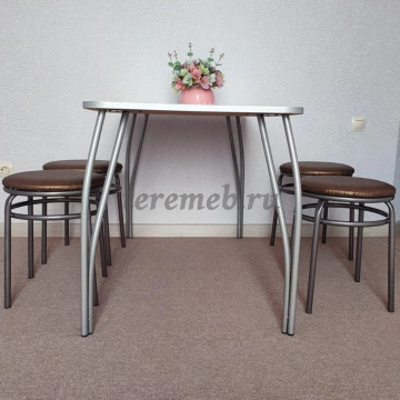 Табурет Престиж (металлик) Долорес, Материалы: Металл; ЛДСП; ППУ; Кожзам, Цвет каркаса: Металлик, Цвета обивки: Белый мрамор, Ванильный, Бежевый, Жёлтый, Ольха, Апельсин, Кирпичный, Красный, Бордовый, Стальной, Сиреневый, Зелёный, Шоколадный, Медный, Чёрный