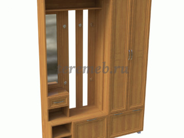 Прихожая ШК-7 Феникс, Материалы: ЛДСП; МДФ; ПВХ; ДВП;, Пластик; Металл, Цвет: Дуб молочный, Дуб сонома, Орех, Ясень шимо тёмный/Ясень шимо светлый, Венге/Дуб молочный