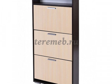 Тумба для обуви Комфорт УК-3, Материалы: ЛДСП; ПВХ; ДВП;, Пластик; Металл, Цвет: Дуб сонома, Венге/Дуб белёный, Венге