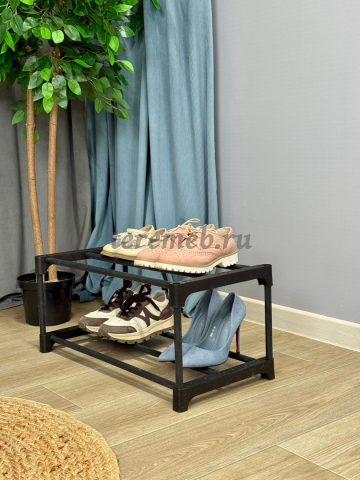 Полка для обуви SHT-SR3-P (чёрный), Артикул ТДО-3174, Размеры (ДхГхВ): 595 х 310 х 270 мм