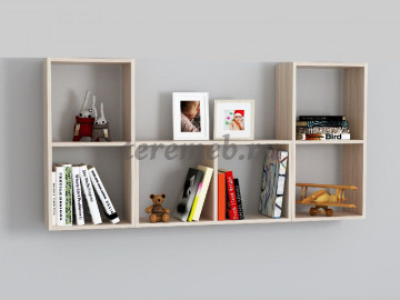 Полка навесная Бриз 740 (ясень шимо светлый), Артикул П-3181, Размеры (ДхГхВ): 740 х 220 х 377 мм