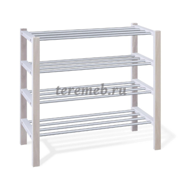 Полка для обуви SHT-SR9-4 Альберо (белёный/металлик), цена 6950 руб. - фото товара, ракурс 2