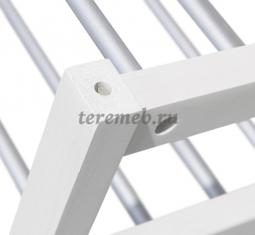 Полка для обуви SHT-SR9-4 Альберо (белёный/металлик), Материалы: Дерево; Металл, Цвет: Дуб белёный/Алюминиевый металлик