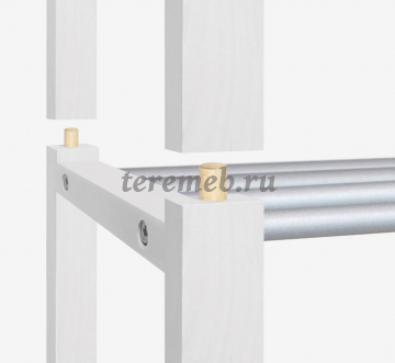 Полка для обуви SHT-SR9-4 Альберо (белёный/металлик), Производитель: Sheffilton (Шеффилтон), Страна: Россия