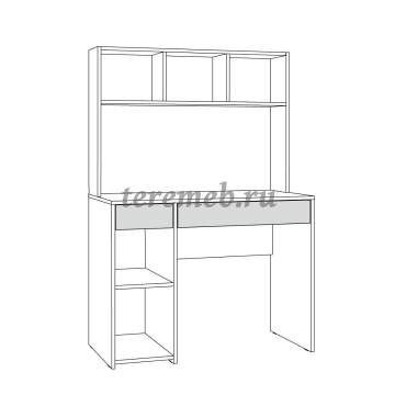 Стол компьютерный Комфорт 12.77 (сатин), Артикул СК-3228, Размеры (ДхГхВ): 1000 х 494 х 1470 мм