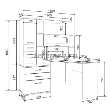 Стол компьютерный М-КС1, цена 17900 руб. - фото товара, ракурс 2