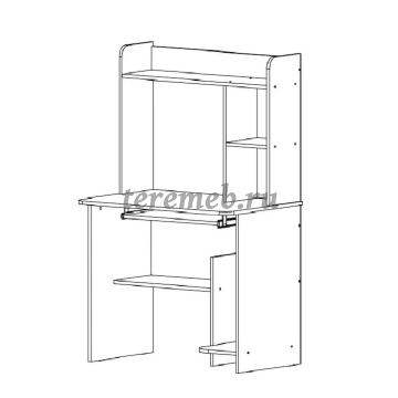 Стол компьютерный Интел-1 (дуб сонома/белый снег), цена 6900 руб. - фото товара, ракурс 2
