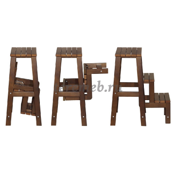 Табурет-стремянка Массив, Артикул Т-3266, Размеры (ДхГхВ): 400 х (265-570) х 620 мм 