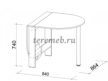 Стол-книжка СтК-12 (венге), Производитель: Джаз-мебель, Страна: Россия