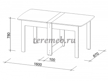 Стол-книжка СтК-4 (венге/дуб молочный), Материалы: ЛДСП; ПВХ, Цвет: Венге/Дуб молочный