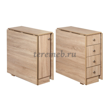 Стол-книжка с ящиками Элегия (дуб сонома) - фото товара, ракурс 1