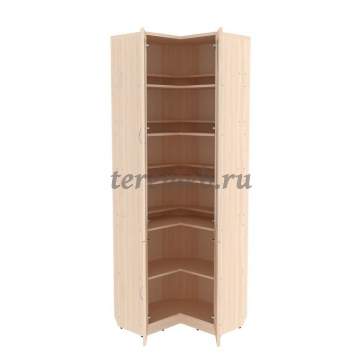 Шкаф для книг угловой Гарун 211, Артикул 2119607, Размеры (ДхГхВ): (735х735) х 370 х 2216 мм