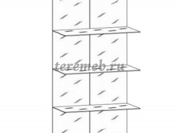 Шкаф для книг Гарун 206, Материалы: ЛДСП; МДФ; ПВХ; ДВП; Стекло, Цвет: Арктика, Дуб сонома, Венге/Дуб молочный