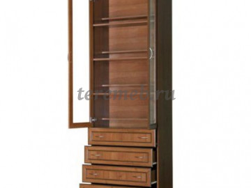 Шкаф для книг Гарун 204, Материалы: ЛДСП; МДФ; ПВХ; ДВП; Стекло; Металл, Цвет: Арктика, Дуб сонома, Венге/Дуб молочный