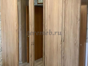 Шкаф для белья Гарун 101 с зеркалами, Артикул 1380807, Размеры (ДхГхВ): 820 х 490 х 2216 мм