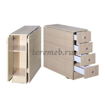 Стол-книжка с ящиками Элегия (ясень шимо светлый), цена 11050 руб. - фото товара, ракурс 2