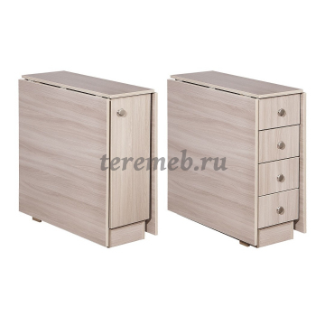 Стол-книжка с ящиками Элегия (ясень шимо светлый) - фото товара, ракурс 1