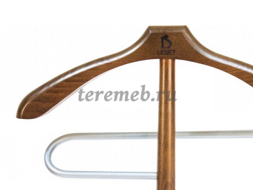 Вешалка костюмная со стулом LeSet Атланта, Материалы: Дерево; МДФ; Металл;, ППУ; Ткань, Цвет: Орех, Венге