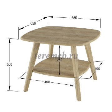 Стол журнальный Хадсон (дуб сонома), цена 4900 руб. - фото товара, ракурс 2