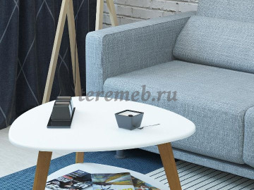 Стол журнальный Бруклин (светлый орех/белый) - фото товара, ракурс 1