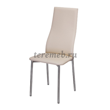 Стул Айви, Материалы: Металл; ППУ; Кожзам, Цвет каркаса: Матовый хром, Цвета обивки: Белый, Ваниль, Бежевый, Оранжевый, Красный, Серебрянный, Салатовый, Синий, Тёмно-коричневый, Чёрный