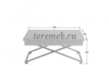 Стол-трансформер Андрэ Хром (белый), Артикул СЖТ-3467, Размеры (ДхГхВ): в сложенном виде:, 850 х 550 х 400 мм, в разложенном виде I:, 850 х 550 х 740 мм, в разложенном виде II:, 1100 х 850 х 725 мм, в разложенном виде III:, 1100 х 850 х 385 мм