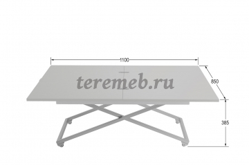 Стол-трансформер Андрэ Хром (белый) - фото товара, ракурс 3