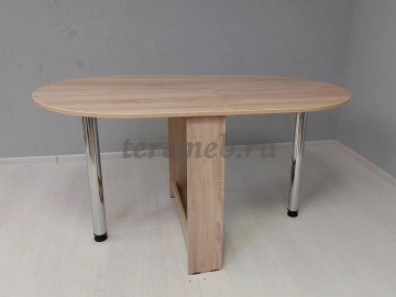 Стол-книжка Раскладной овальный (хром/дуб сонома), цена 6250 руб. - фото товара, ракурс 2