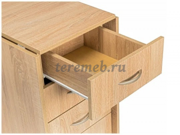 Стол-книжка с ящиками Глория 606 М, Материалы: ЛДСП; ПВХ; Металл; Пластик, Цвет: Дуб сонома