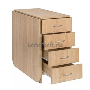 Стол-книжка с ящиками Глория 606 М, Артикул ССЯИП-3517, Размеры (ДхГхВ): в сложенном виде:, 780 х 330 х 753 мм, в разложенном виде:, 1826 х 780 х 753 мм