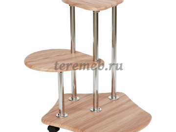 Подставка для цветов Двоечка, Материалы: Металл; МДФ; Пластик, Цвет: Дуб белёный, Орех, Венге