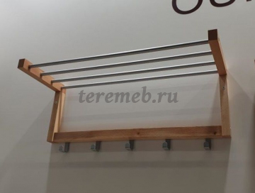 Вешалка настенная SHT-WH4 Альберо (прозрачный лак/металлик), Артикул ВН-3558, Размеры (ДхГхВ): 650 х 250 х 265 мм