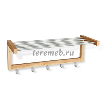 Вешалка настенная SHT-WH4 Альберо (прозрачный лак/металлик) - фото товара, ракурс 1