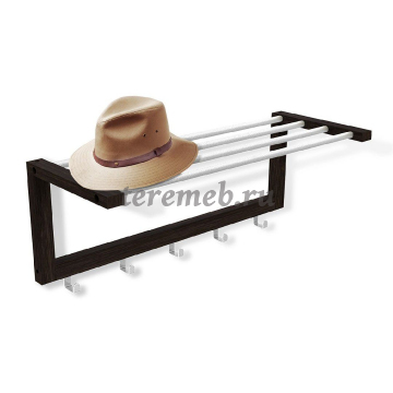 Вешалка настенная SHT-WH4 Альберо (венге/металлик) - фото товара, ракурс 1