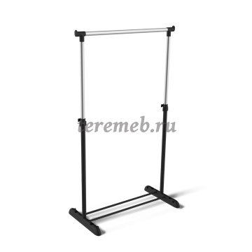 Вешалка гардеробная SHT-WR4340 (чёрный/хром) - фото товара, ракурс 1