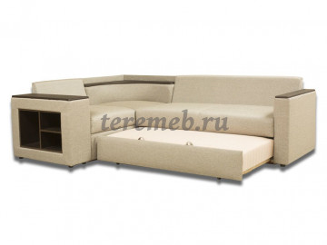 Мягкий угол 3НД с полкой, Артикул 2610635, Размеры (ДхГхВ): 2400 х 1880 х 900 мм, спальное место:, 1450 х 2220 мм