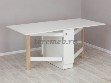 Стол-книжка с ящиками Элегия (белый жемчуг) - фото товара, ракурс 3