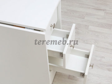 Стол-книжка с ящиками Элегия (белый жемчуг), Производитель: Элегия, Страна: Россия