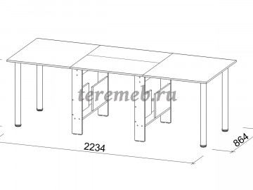 Стол-книжка СтК-22 (венге/дуб молочный), Материалы: ЛДСП; ПВХ; Металл; Пластик, Цвет: Венге/Дуб молочный