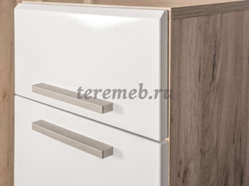 Шкаф МЦН Лайн 10.16 Н, Материалы: ЛДСП; МДФ; ПВХ; ДВП; Металл; Пластик, Цвет: Дуб крафт серый/Белый глянец