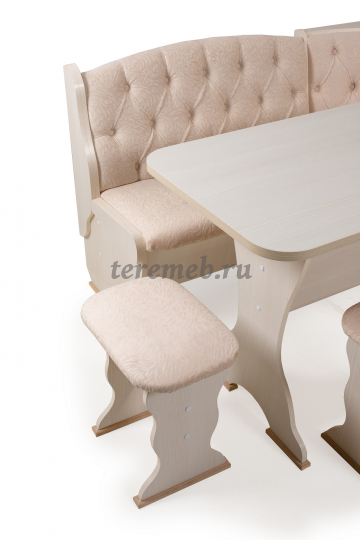 Кухонный уголок ОРХИДЕЯ-ЛЮКС (бодега светлый/карамель) - фото товара, ракурс 2