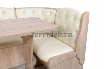 Кухонный уголок ОРХИДЕЯ-ЛЮКС - BIT000031, Артикул BIT000031, Размеры (ДхГхВ): диван:, (1500х1100) х 530 х 840 мм, стол:, 1000 х 580 х 750 мм, табурет:, 380 х 300 х 450 мм