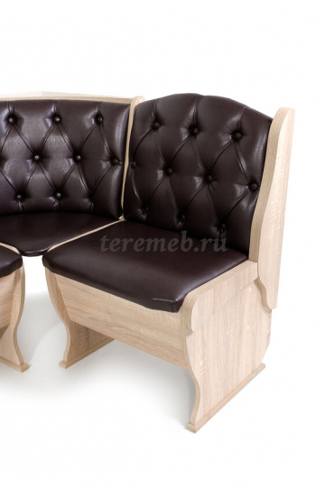 Кухонный уголок ОРХИДЕЯ-ЛЮКС (дуб сонома/борнео умбер), цена 17600 руб. - фото товара, ракурс 2