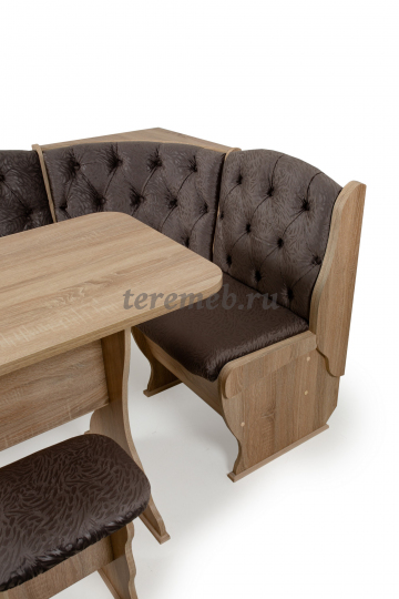 Кухонный уголок ОРХИДЕЯ-ЛЮКС (Дee, сонома/флок RJB5/12 Графит), цена 17600 руб. - фото товара, ракурс 2