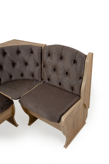 Кухонный уголок ОРХИДЕЯ-ЛЮКС - BIT000033, Артикул BIT000033, Размеры (ДхГхВ): диван:, (1500х1100) х 530 х 840 мм, стол:, 1000 х 580 х 750 мм, табурет:, 380 х 300 х 450 мм