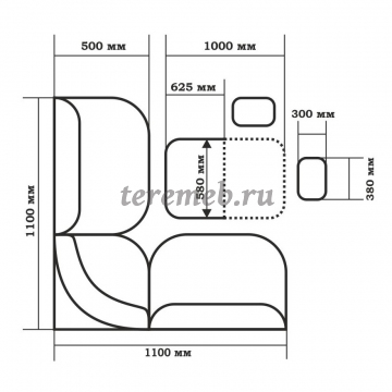 Кухонный уголок НАРЦИСС - BIT000068 - фото товара, ракурс 3