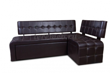 Кухонный угловой диван со спальным местом ПРАГА (борнео умбер), цена 32650 руб. - фото товара, ракурс 2