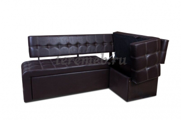 Кухонный угловой диван со спальным местом ПРАГА (борнео умбер), Артикул BIT000196, Размеры (ДхГхВ): (2000х1340) х 650 х 840 мм, спальное место:, 965 х 1800 мм